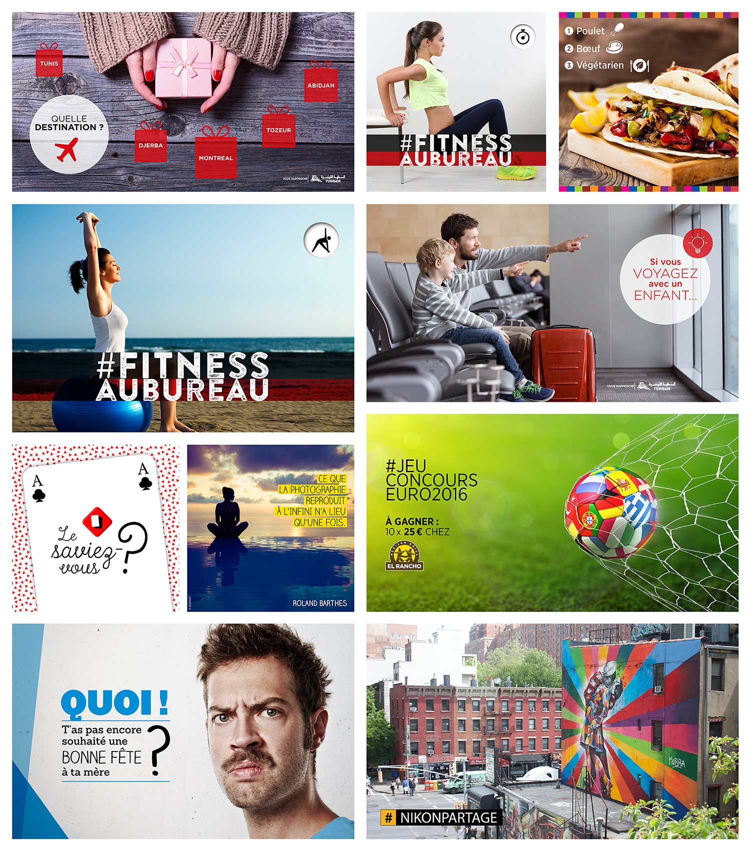 social media, design, el rancho, nikon, tunisair, fitness