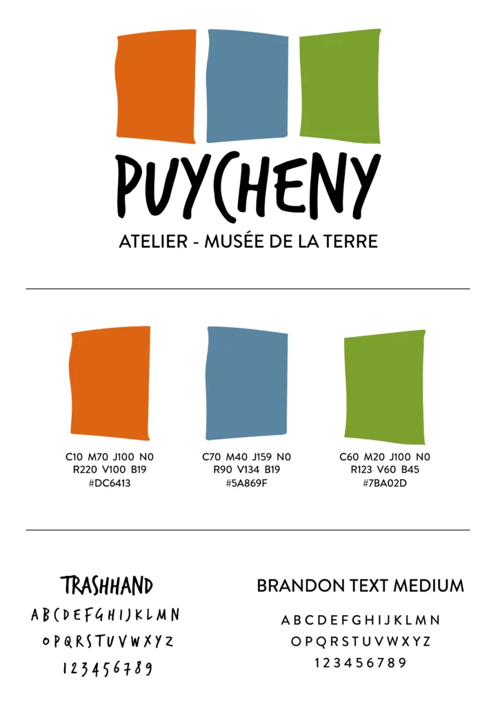 Puycheny, tuiles, logo, identité, ateliers